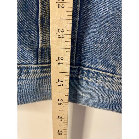 Women Vintage Lee Dungarees Lined Button Up Jean Jacket Med Chore Coat Country - Picture 13 of 16